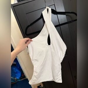 J. Crew White One-Shoulder Top